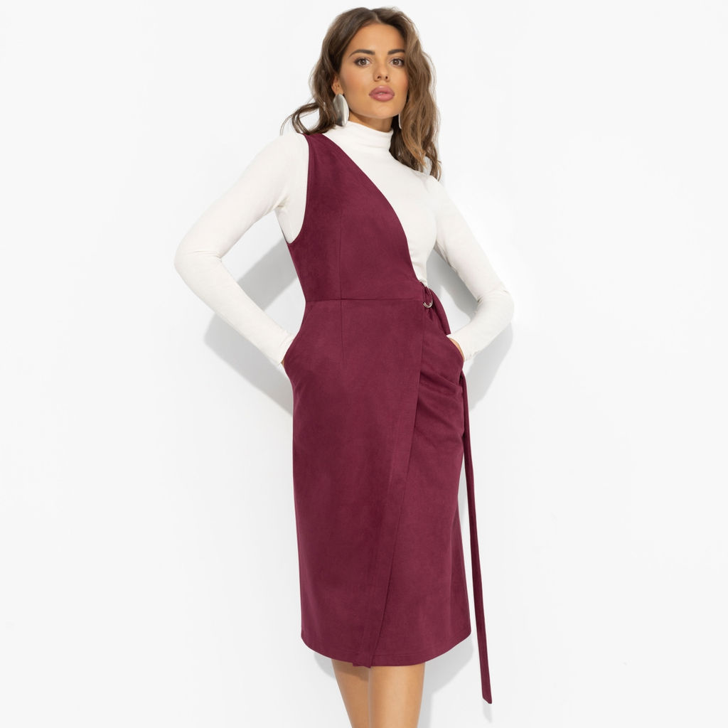 Сарафан замшевый, Селфи-мания (бордо) - Charutti фото 4