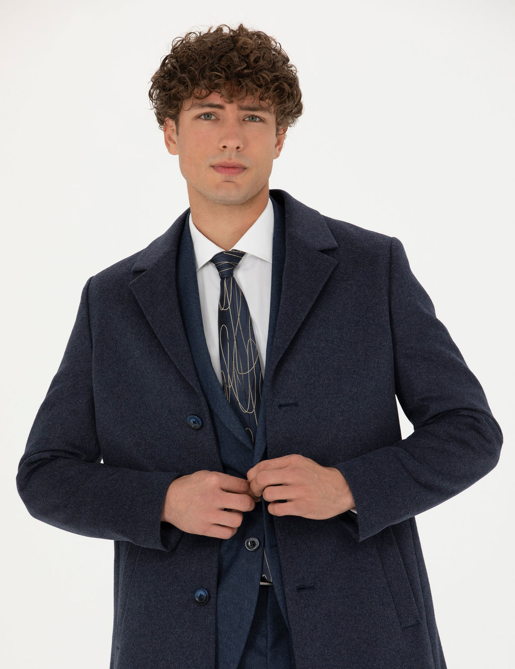 _ndigo Y_n Kar___ml_ Ekstra Slim Fit Ka_e Kaban