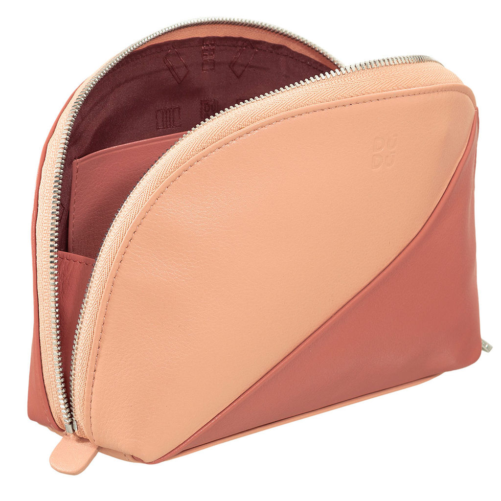 Итальянская кожаная косметичка DuDu серии Antille | пудровый - Dudubags фото 2