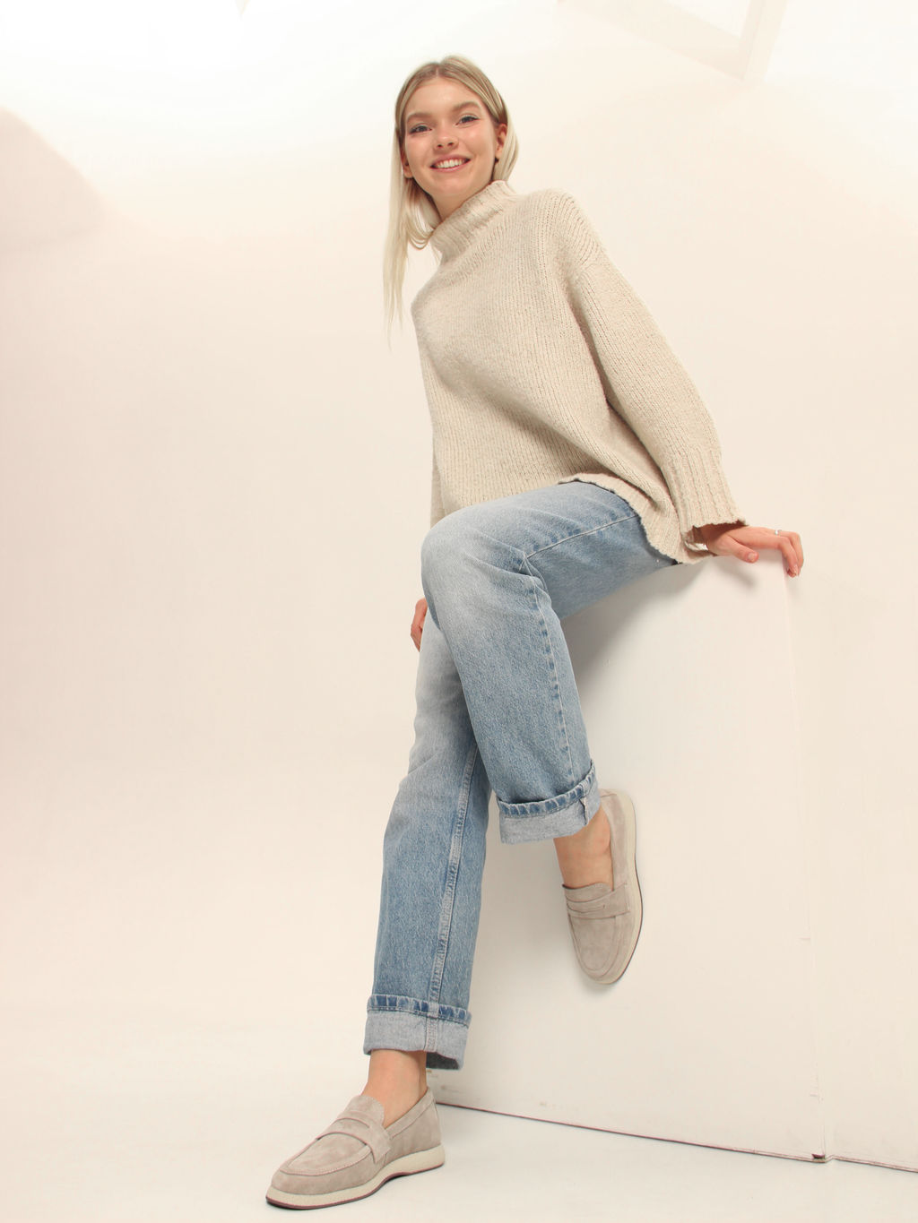 Лоферы EDART 177.1607 be. каменный замша фото 15