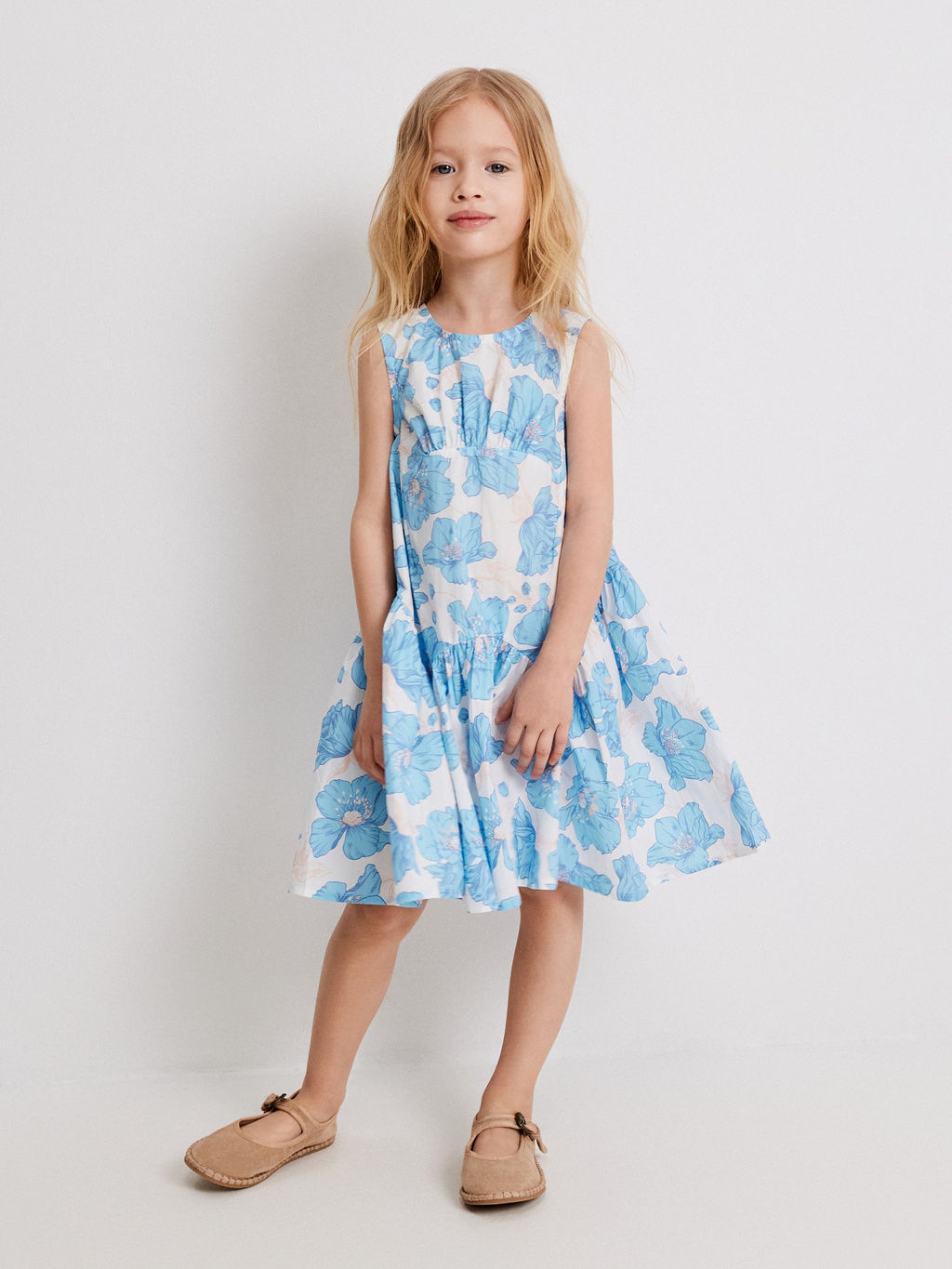 ACOOLA / Платье детское для девочек Teon голубой принт  фото 5