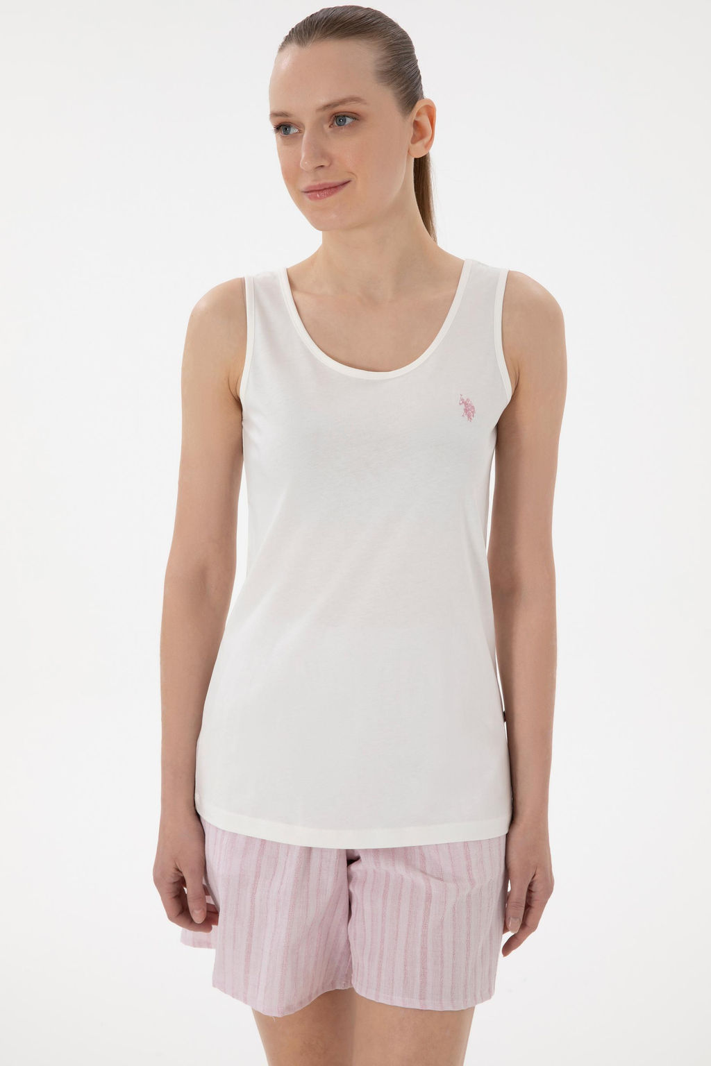 Kad_n Ekru Pijama Tak_m_ Sepette S_rpriz _ndirim - U.s. polo assn фото 3