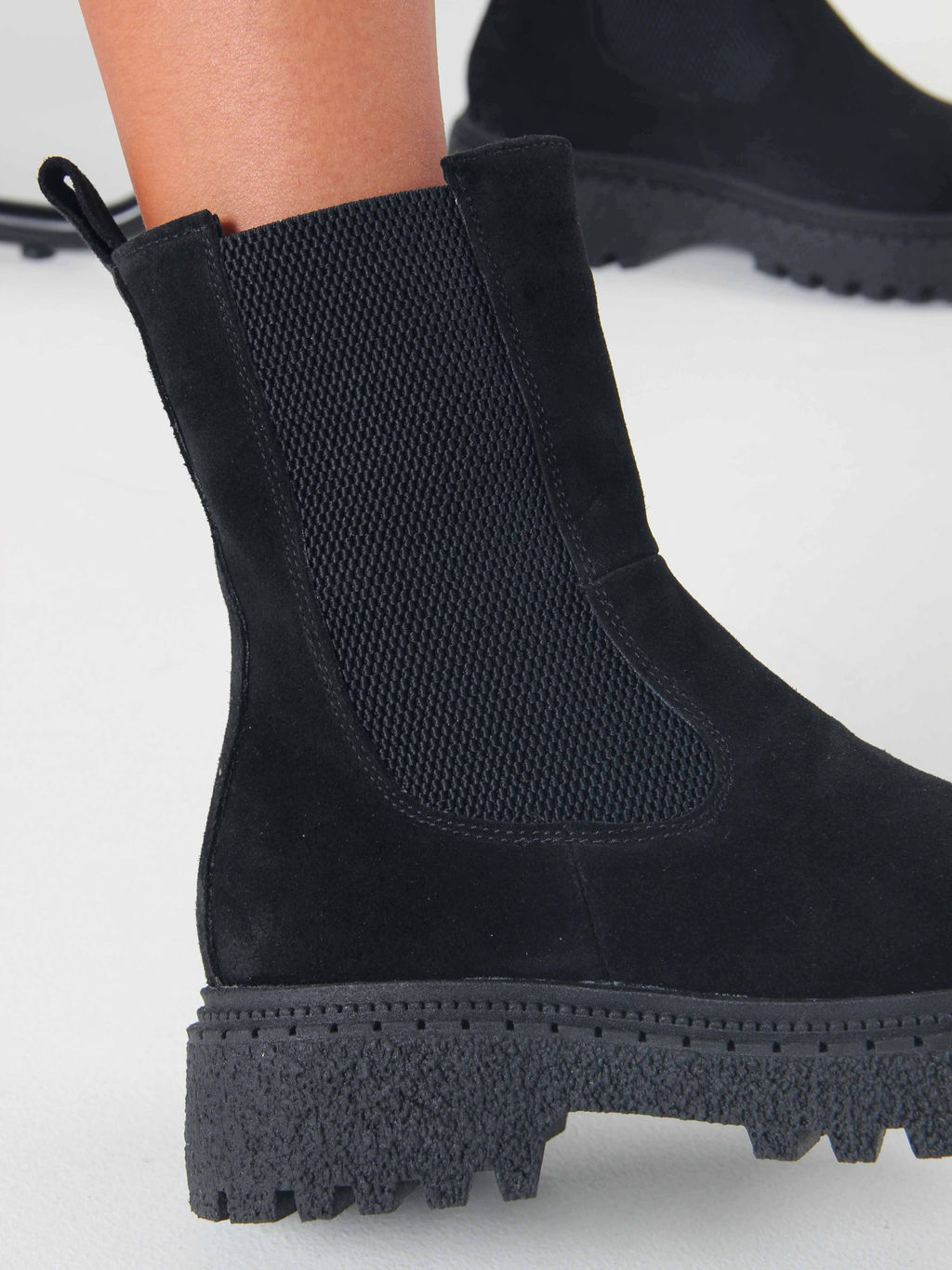 Ботинки 334.asteria.bl черный замш/Шерсть