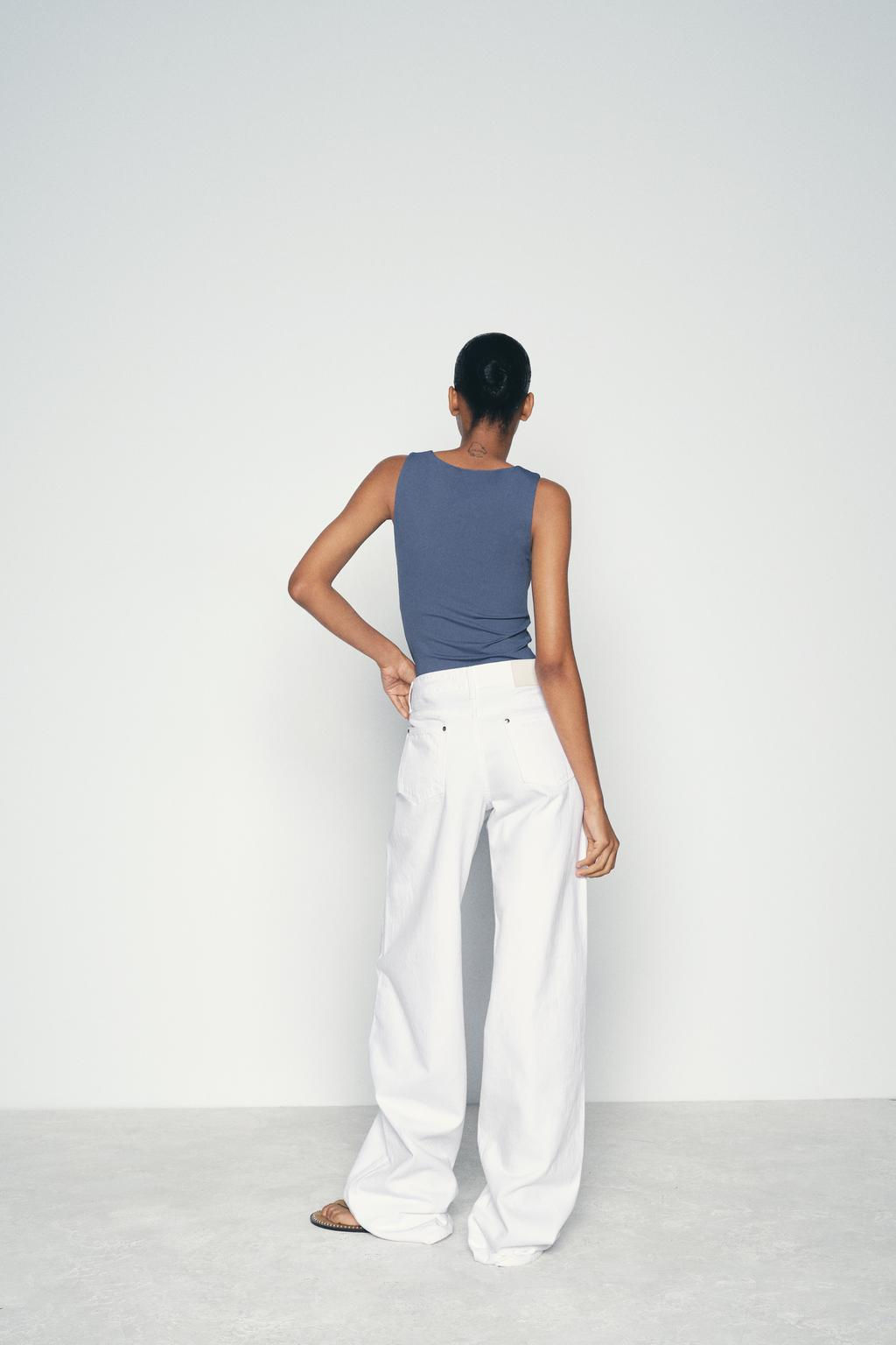 POLYAMIDE TOP WITH WIDE STRAPS - Zara фото 5