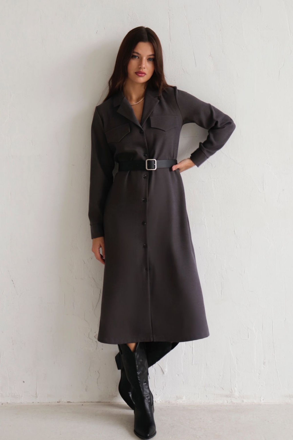 Платье-рубашка с английским воротником - Martichelli фото 183