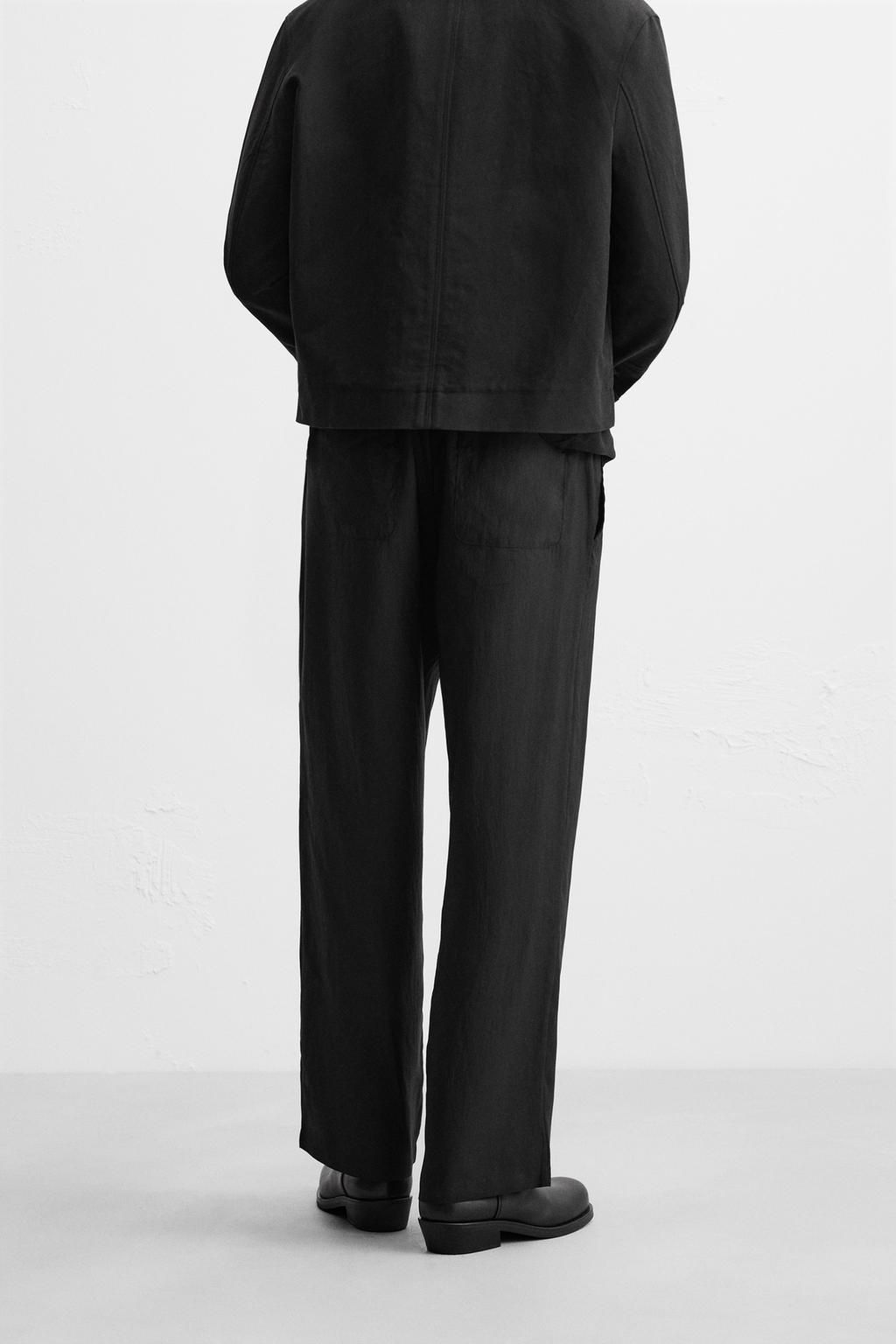 RELAXED FIT FLOWING TROUSERS - Zara фото 3
