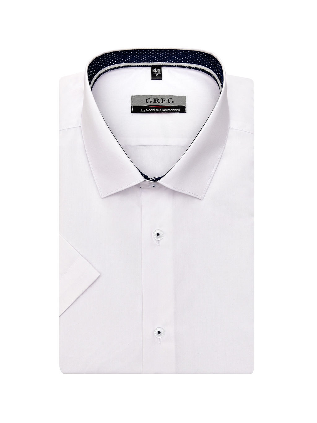 Сорочка мужская короткий рукав GREG 100/209/WH/Z/1p