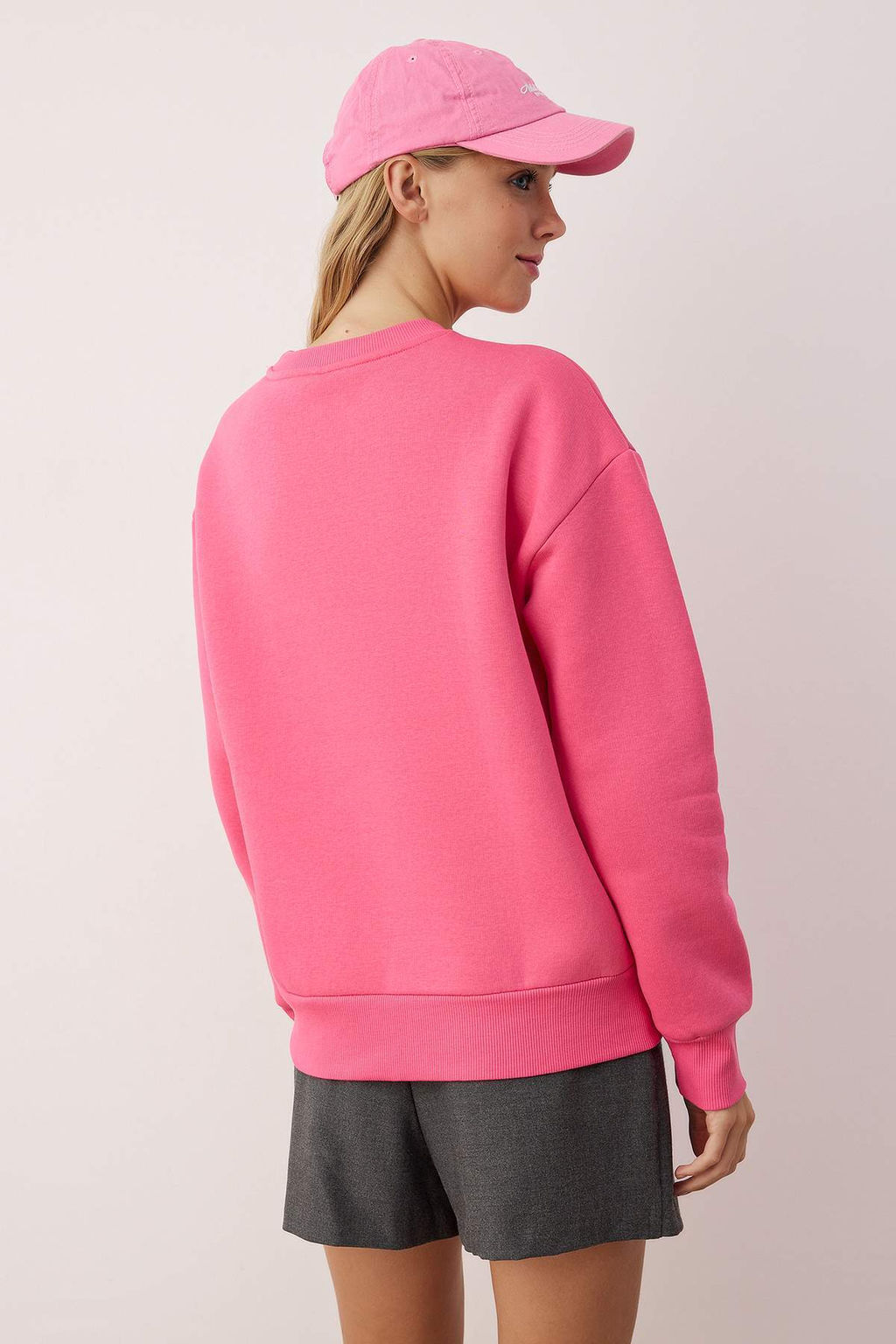 TRENDYOLMILLA Tas Animal Nak?sl? Regular/Normal Kal?p Kal?n Ici Polarl? Orme Sweatshirt TWOAW24SW00196 фото 12