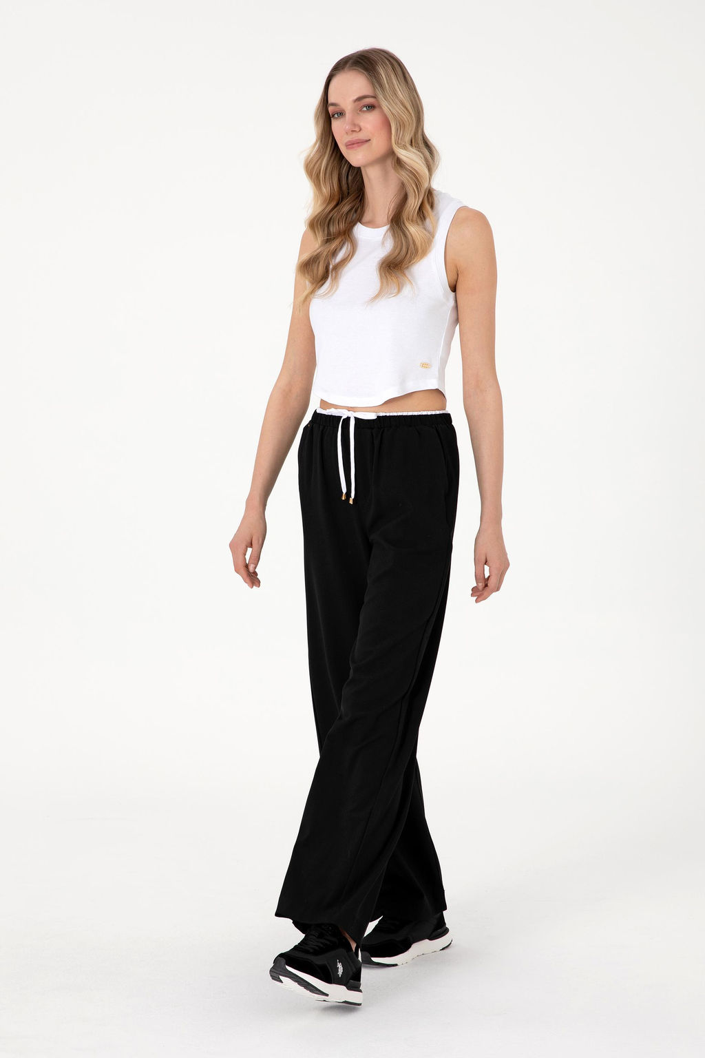 Kad_n Siyah Bel Detayl_ Loose Fit Kanvas Pantolon Sepette S_rpriz _ndirim - U.s. polo assn фото 3