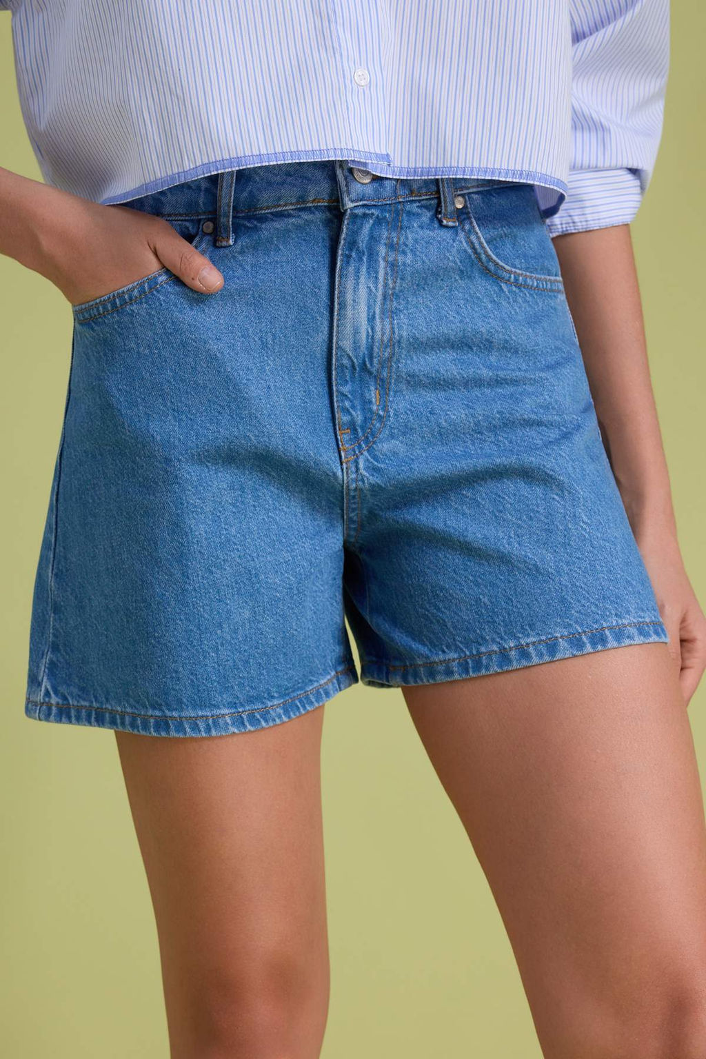 Siyah City Boy %100 Pamuk Denim Sort TWOSS26SR00170 - Trendyolmilla фото 17