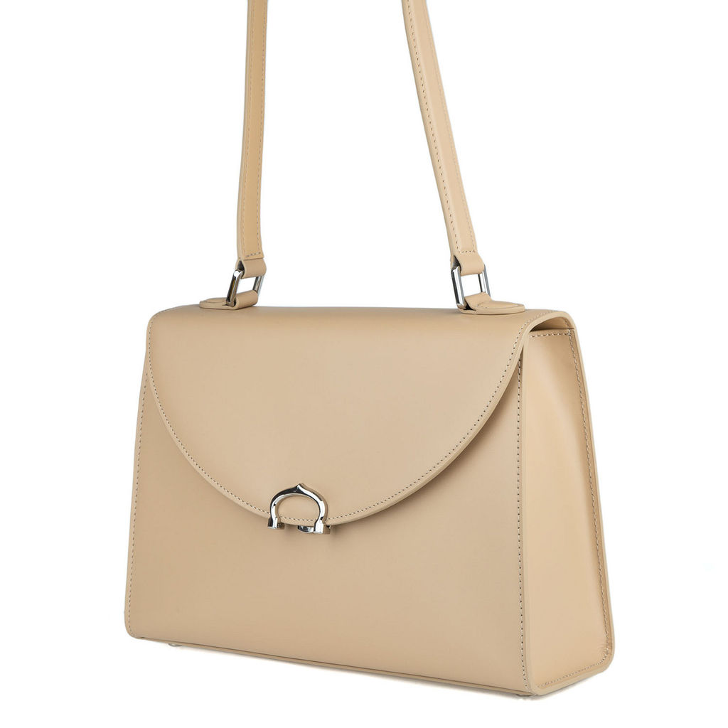 78001 beige, Женская кожаная сумка, Barcelo Biagi
