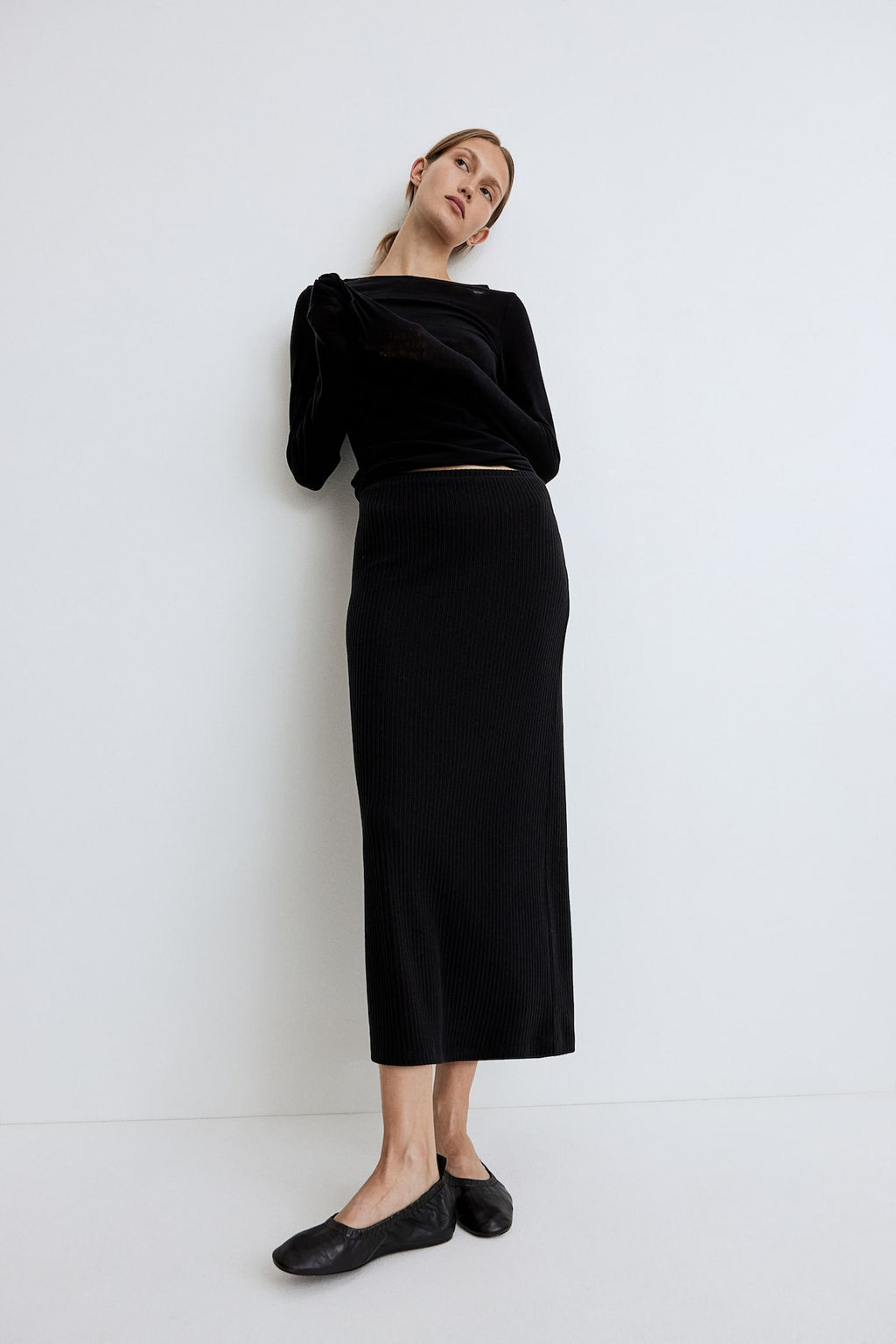 Falda midi en canale - H&m фото 3