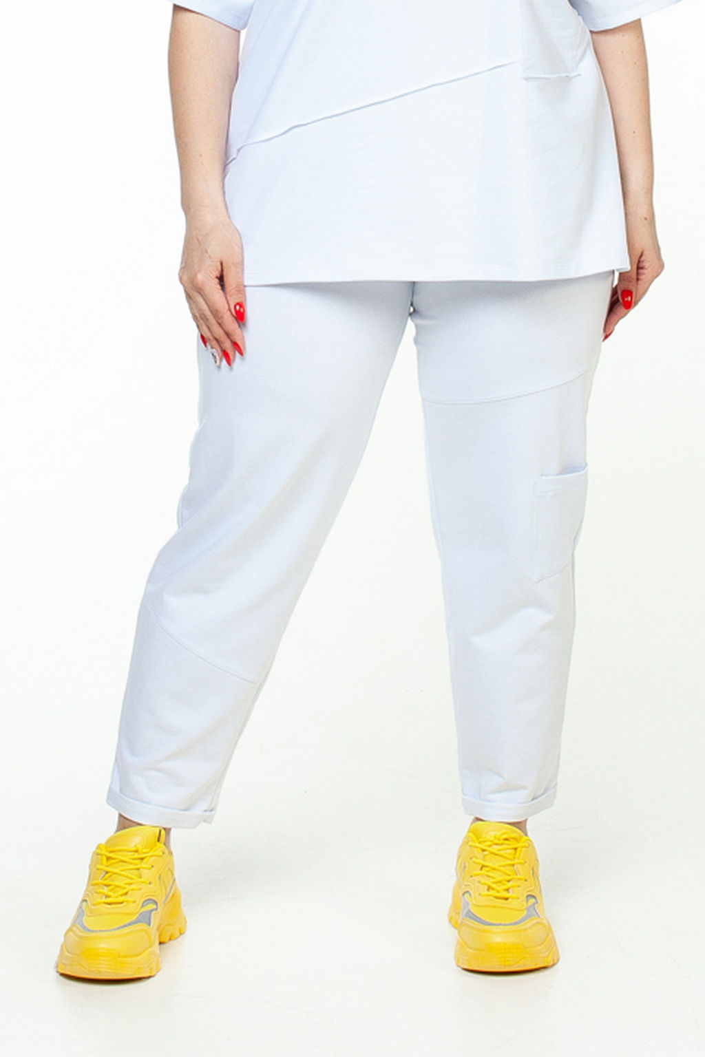 Брюки футер 2-х нитка 102/08/Красный - Rise фото 8