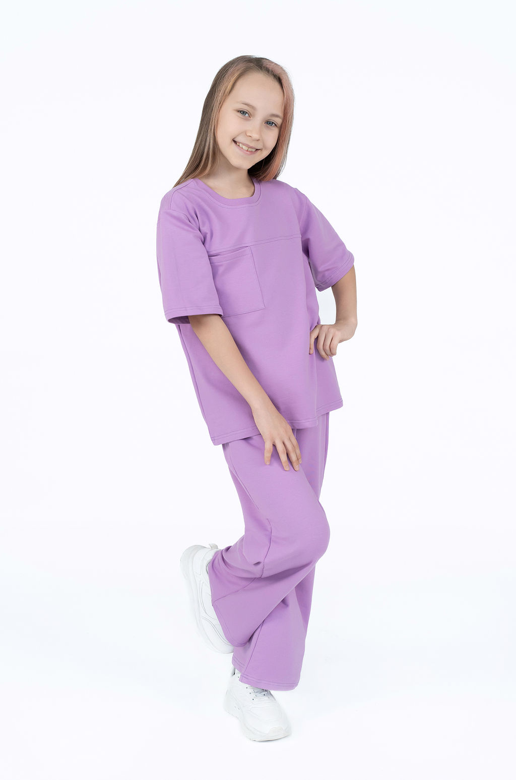 Костюм детский для девочки сирень 7063 (140)