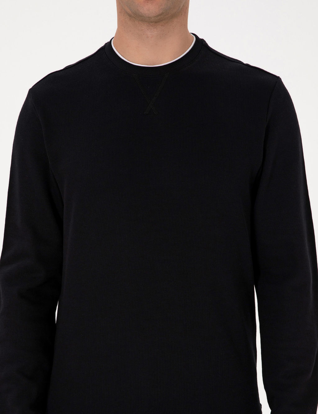 Siyah Regular Fit Sweatshirt - Pierre cardin фото 6