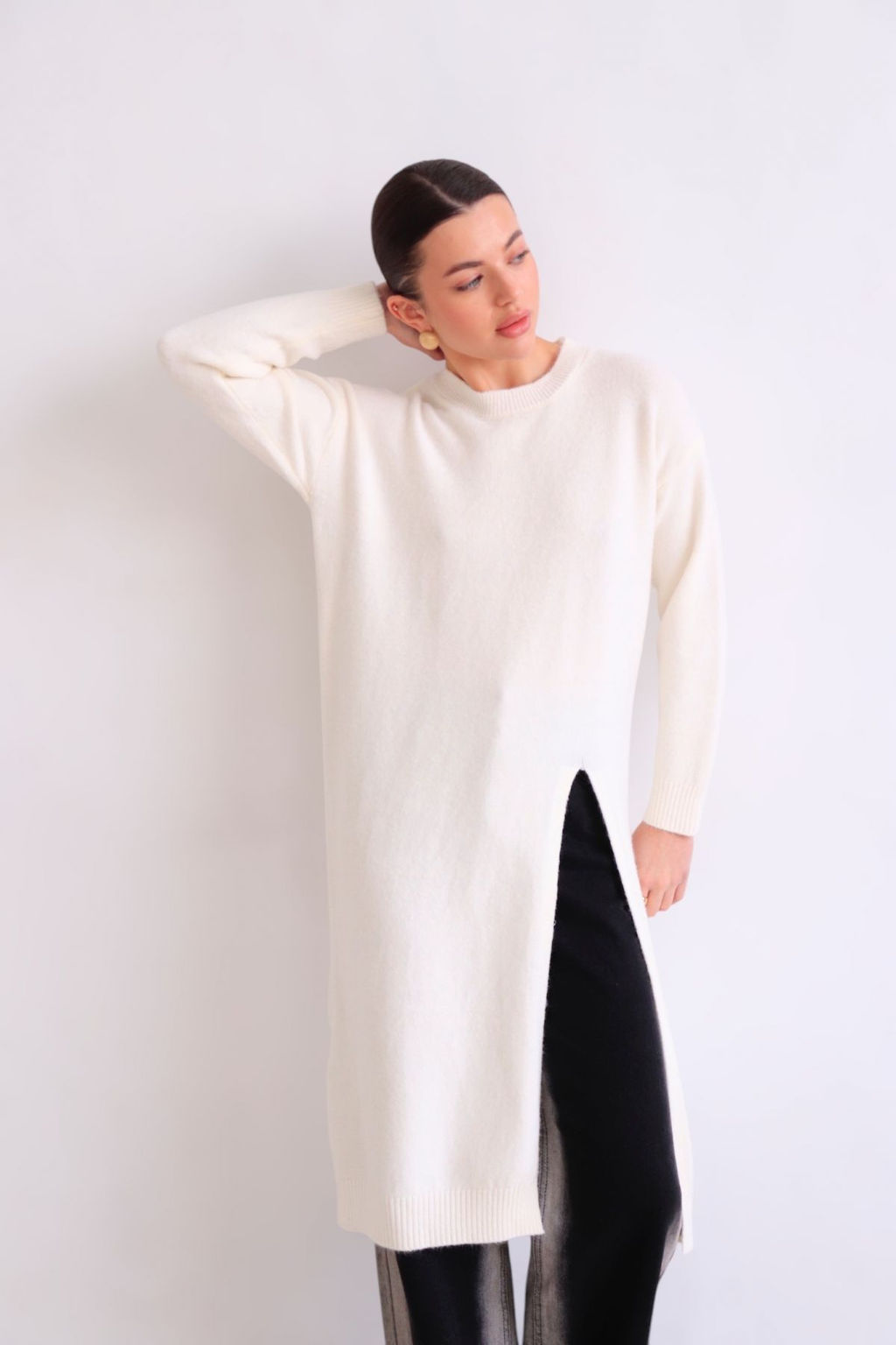 Martichelli Джемпер с ассиметричным разрезом фото 4