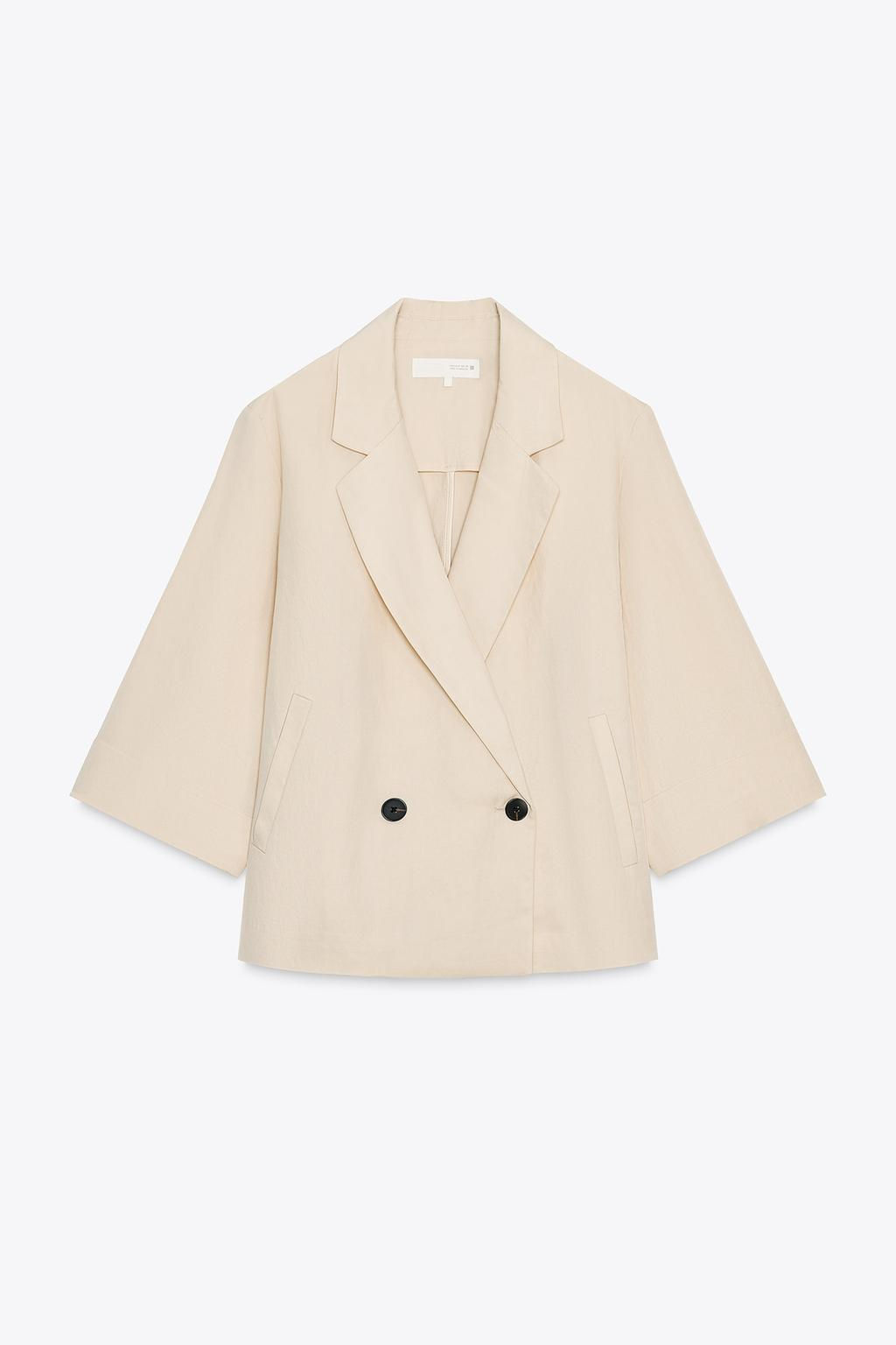 FRENCH SLEEVE DOUBLE-BREASTED BLAZER - Zara фото 8