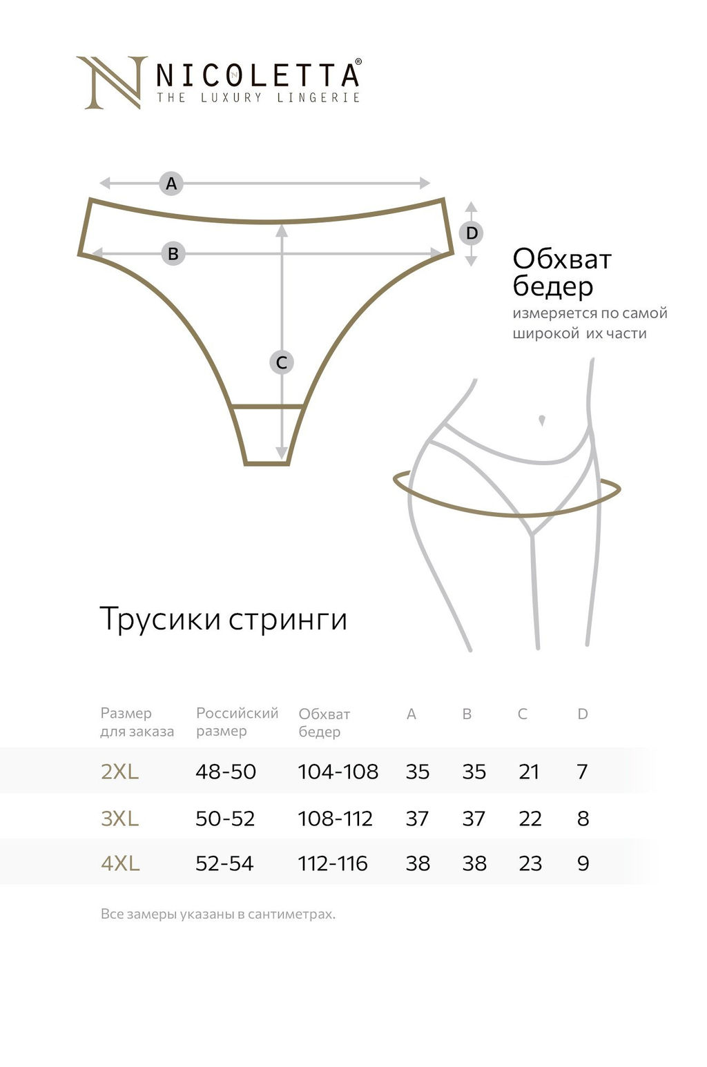 Женские трусы-стринги в рубчик 5 шт. Nicoletta  фото 3