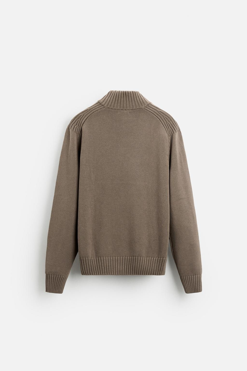 HIGH NECK QUARTER-ZIP SWEATER - Zara фото 24