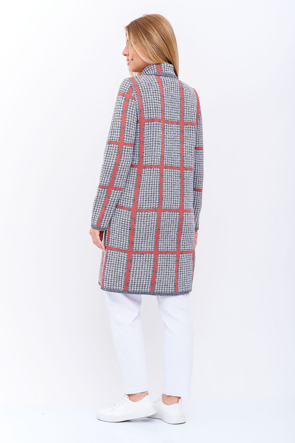 Кардиган К 1377/серо-ягодный микс (1205) - Злата фото 7