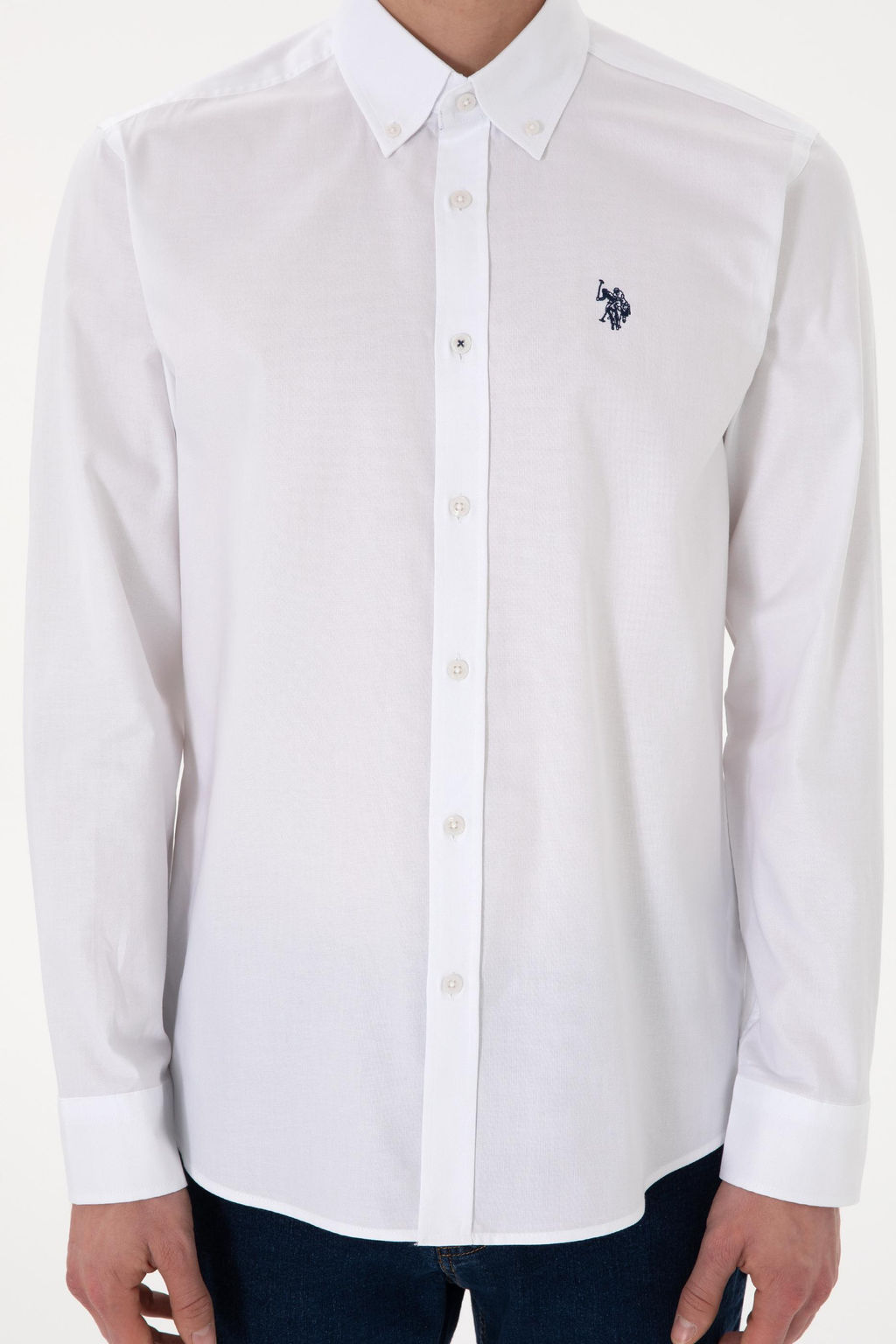 Erkek Beyaz Uzun Kollu Basic G_mlek - U.s. polo assn фото 6