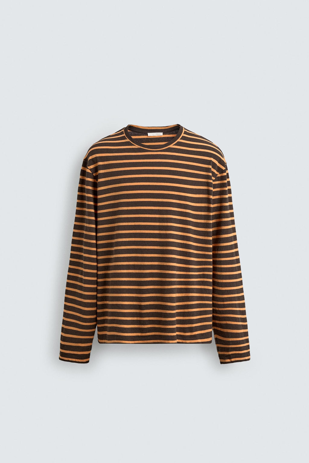 CAMISETA JACQUARD RAYAS / Marr?n