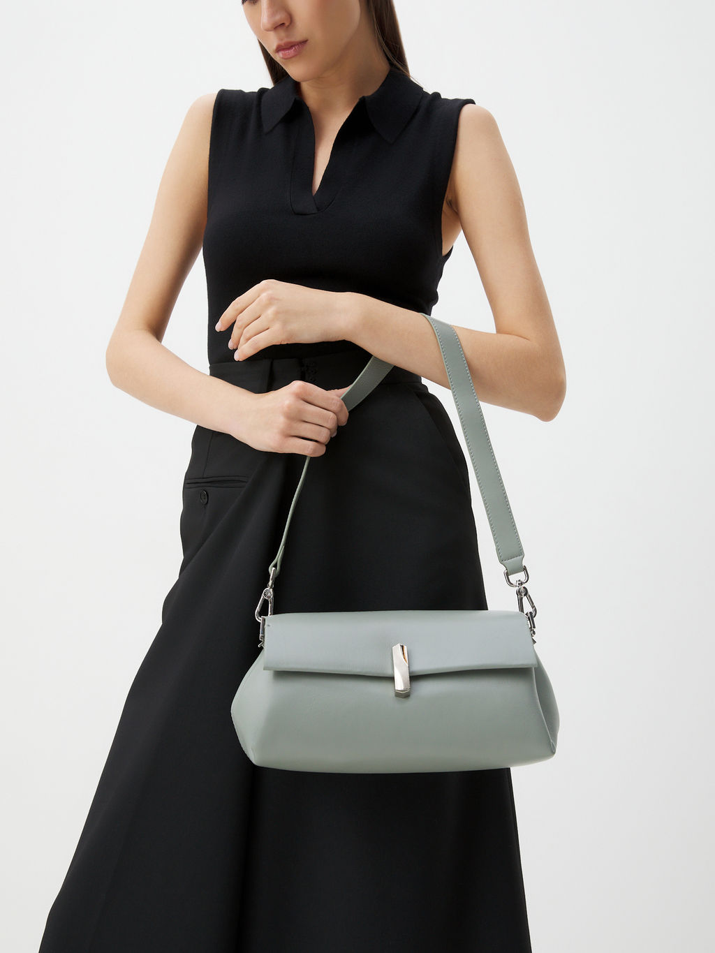 Женская сумка на плечо TENDANCE Артикул 3700491, серо-зеленый  фото 2