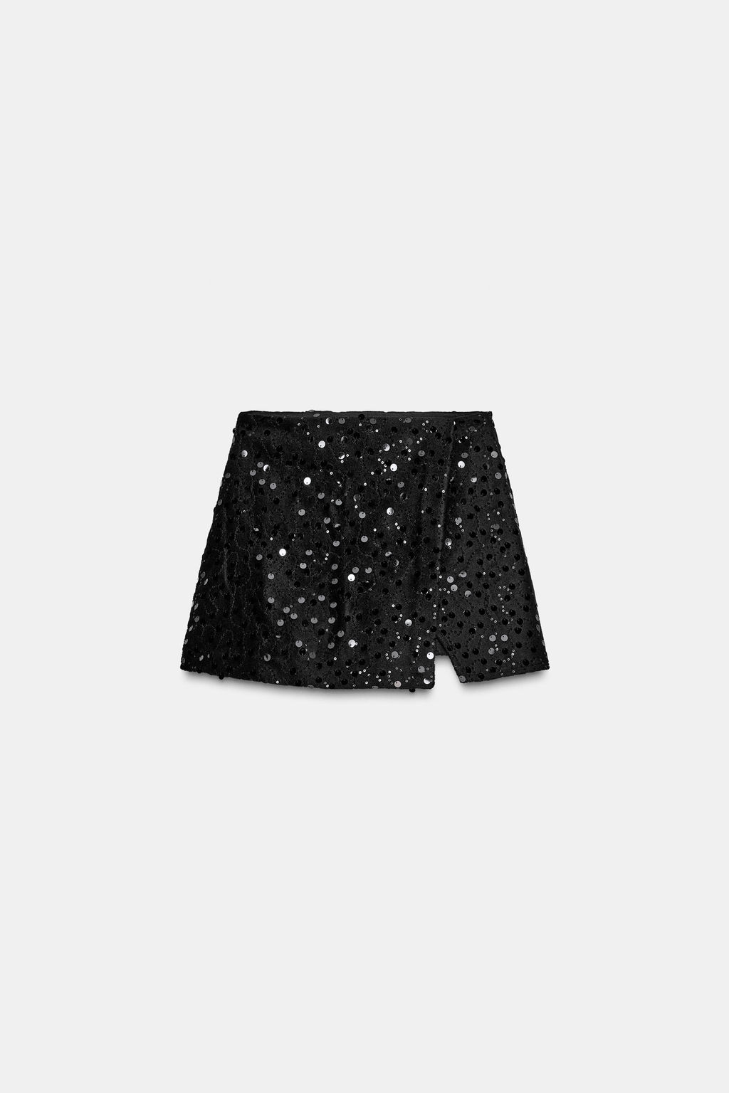 SEQUINNED WRAP SKORT - Zara фото 8