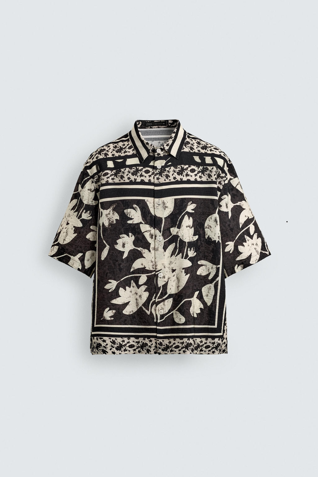 LEAF PRINT SHIRT - Zara фото 7