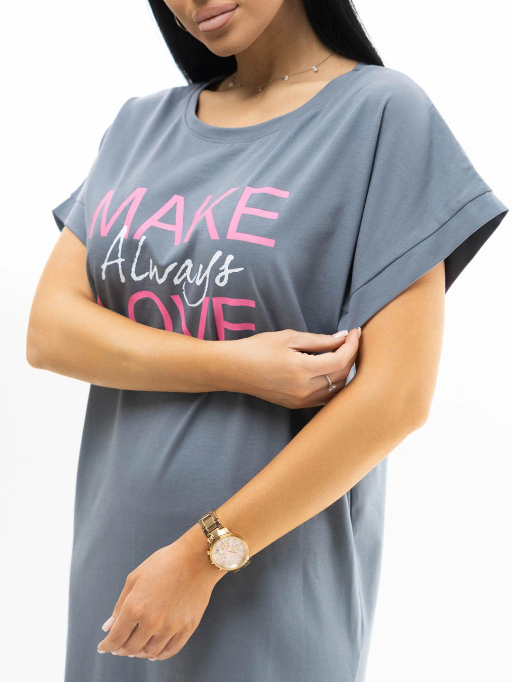 Платье женское, цвет серый