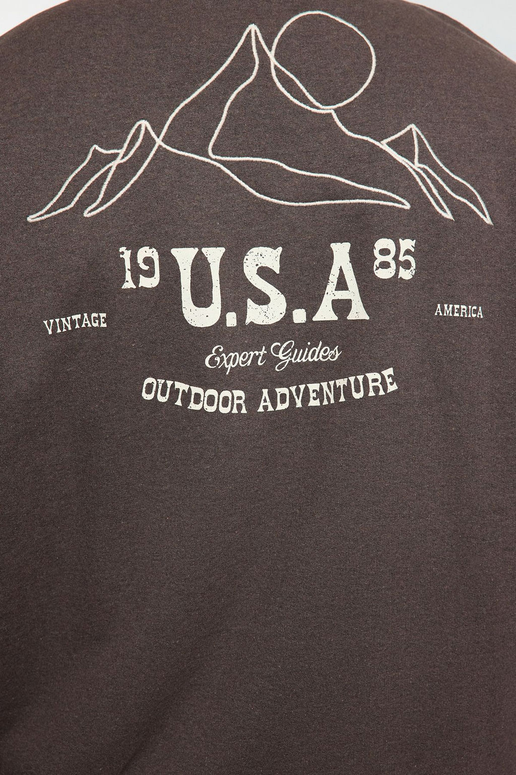 Tas Oversize/Genis Kesim Bask? ve Nak?sl? Ici Polarl? Sweatshirt TMNAW25SW00153 - Trendyolmilla фото 4