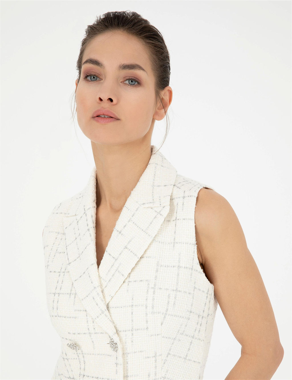 Ekru Slim Fit T_vit Elbise - Pierre cardin фото 2