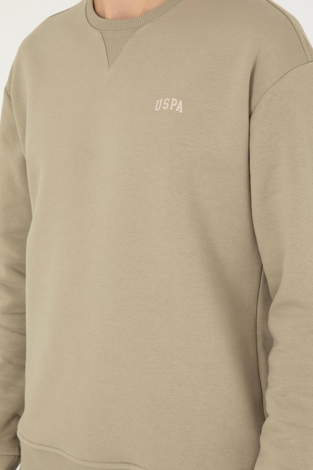 Мужской базовый свитшот светло-хаки - U.s. polo assn фото 7