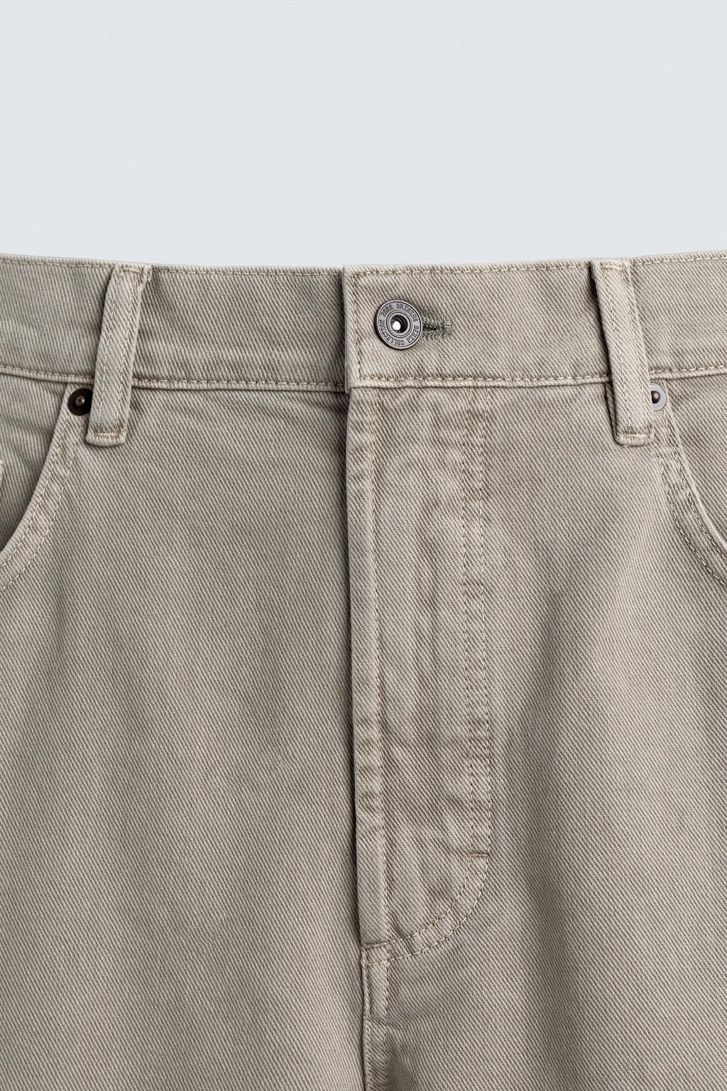 JEANS STRAIGHT FIT LAVADO / Beige claro - Zara фото 10