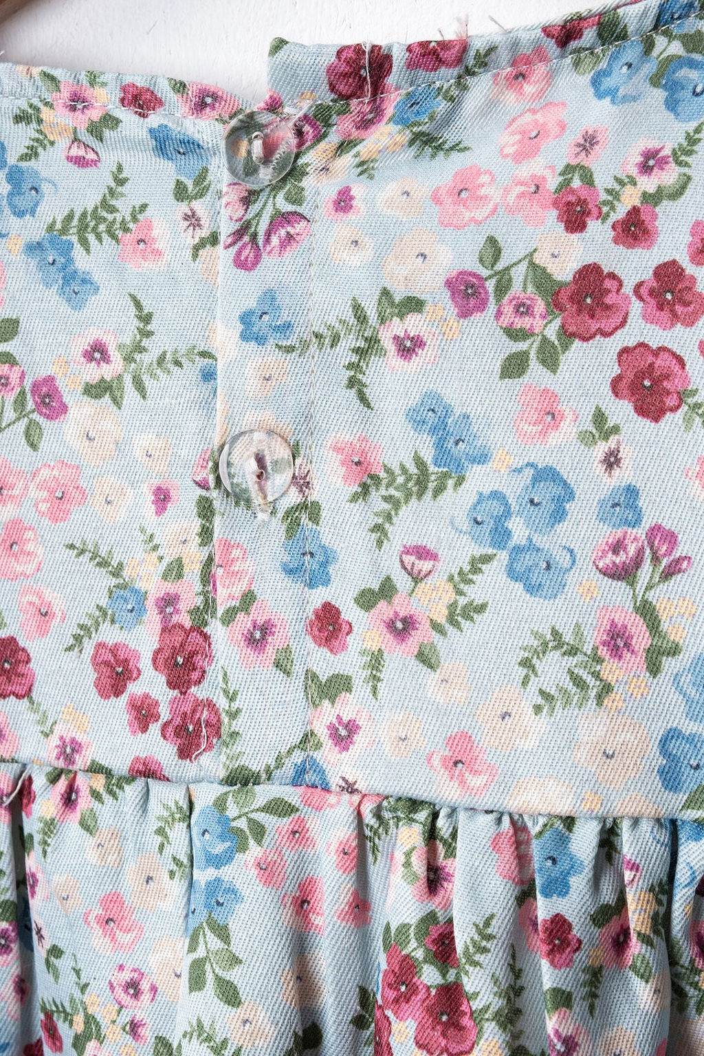 Cok Renkli Pamuklu K?z Cocuk Cicek Desenli Bayraml?k Dokuma Elbise TKDAW25EL00027 - Trendyolmilla фото 3