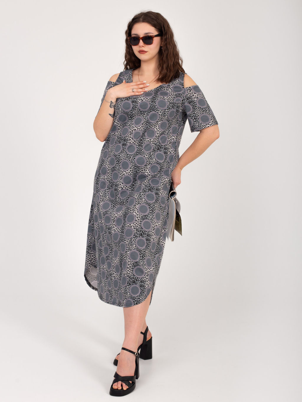 Платье женское кулирка "ВЛАДА" ЛЕО СЕРЫЙ