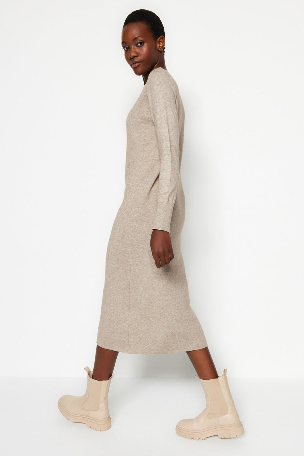 Vizon Maxi Triko Premium Iplik/Ozel Iplik Elbise TWOAW24EL00100