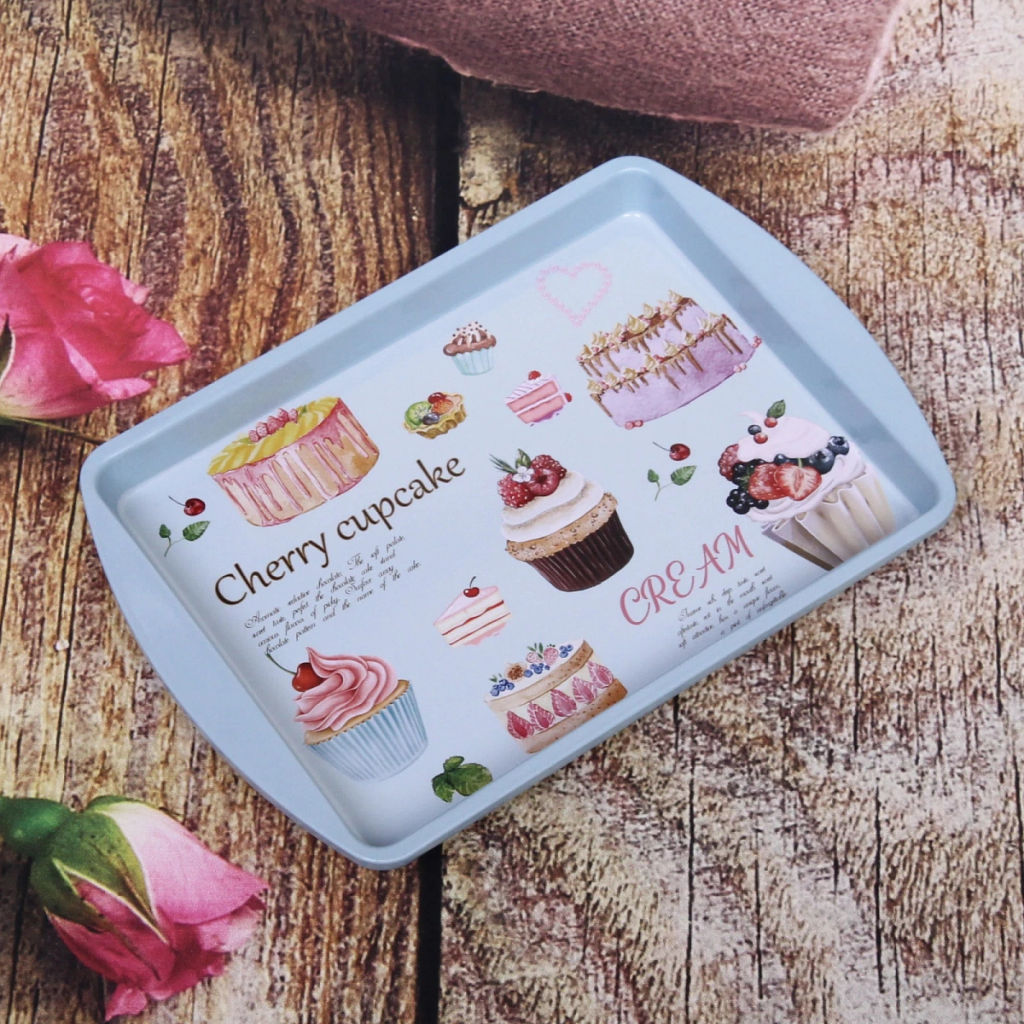 Цена за 3 шт. Поднос жестяной "Вкусняшки" 20*14см