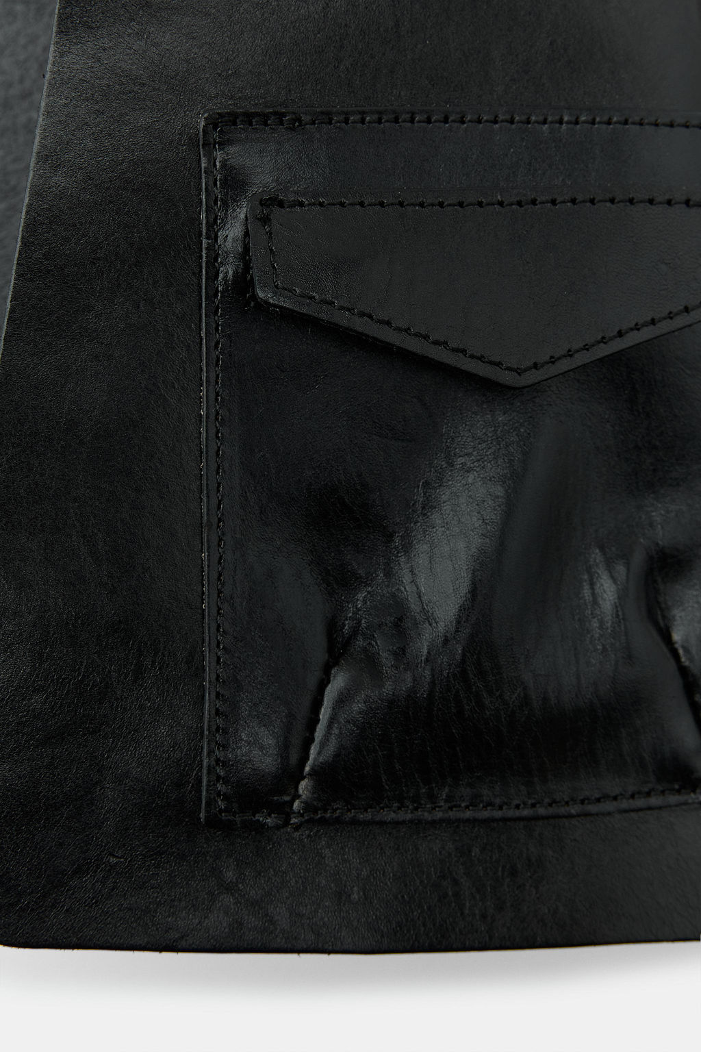 100% LEATHER SKIRT BELT WITH POCKETS - Zara фото 11