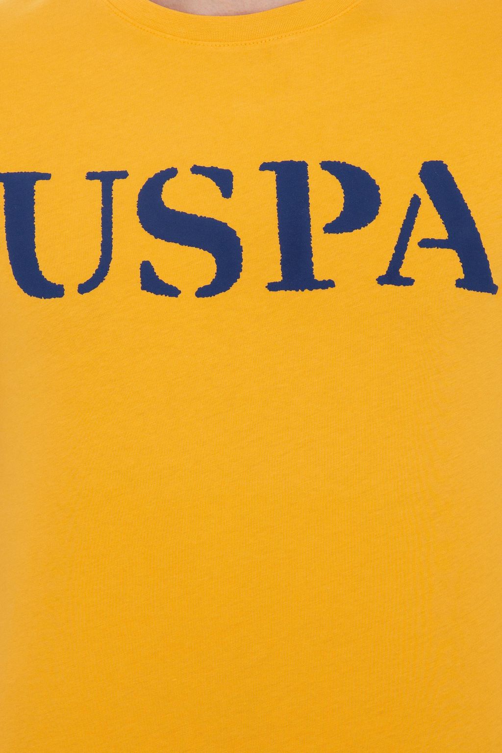 Мужская желтая футболка с круглым вырезом Basic - U.s. polo assn фото 6