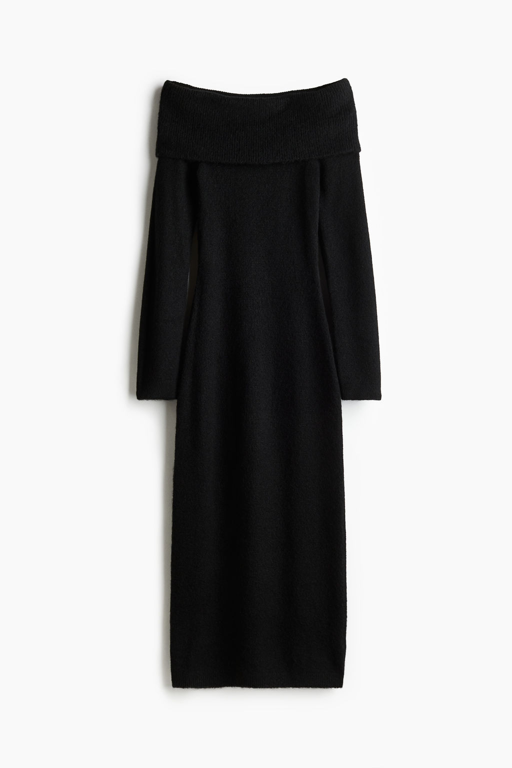 Vestido off-the-shoulder en punto fino - H&m фото 9