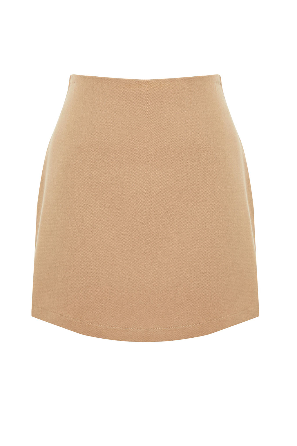 Vizon Yuksek Bel A-Line Mini Boy Dokuma Etek TWOSS22ET0136