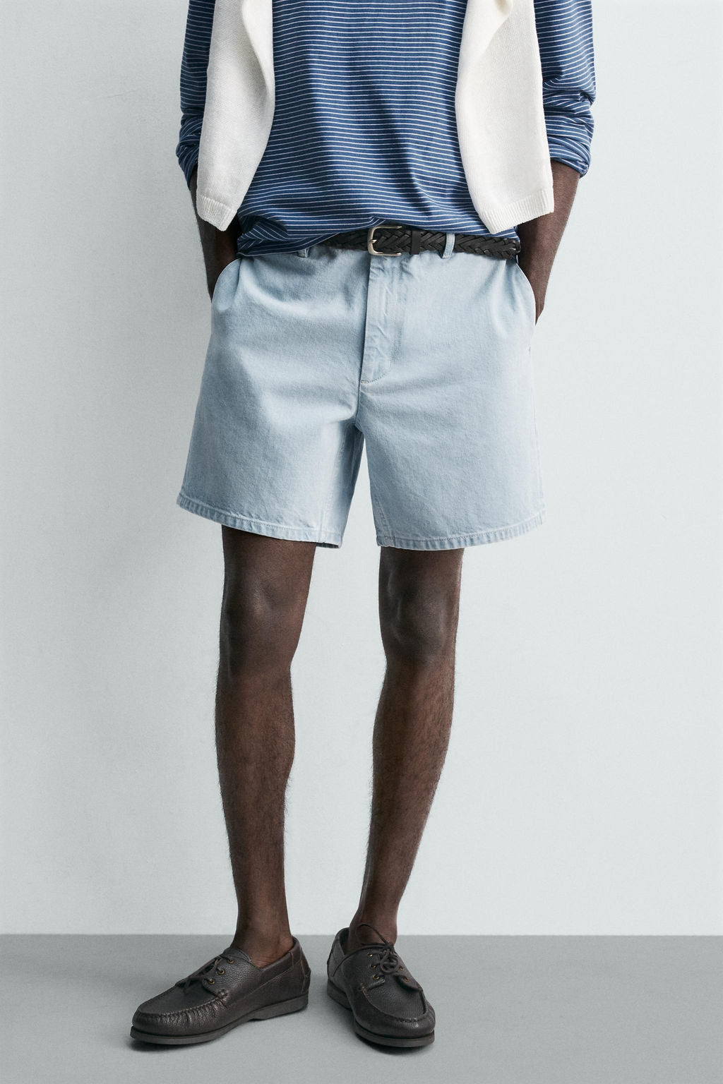 BERMUDA CHINO DENIM / Azul claro