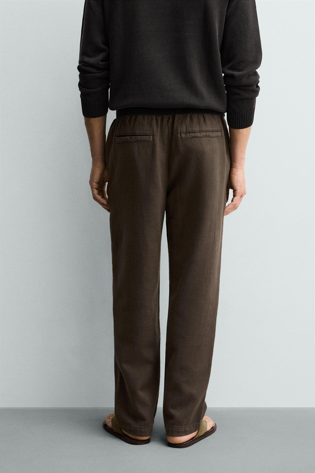 PANTAL?N RELAXED FIT ESTRUCTURA / Marr?n - Zara фото 12