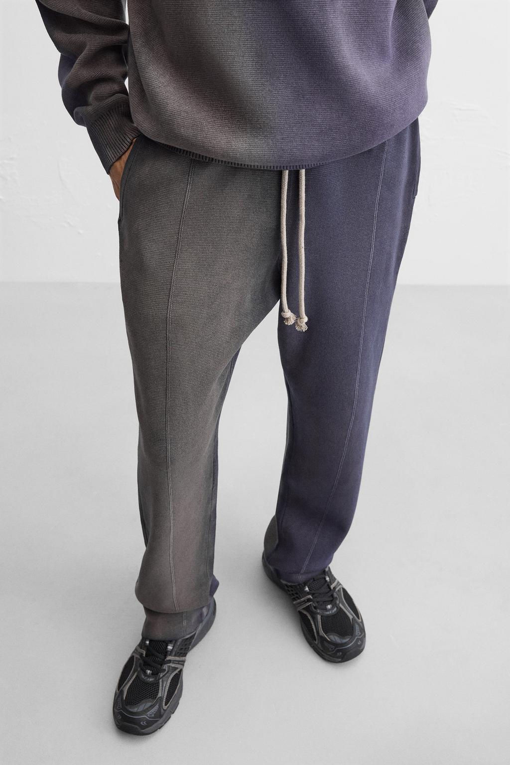 WASHED KNIT JOGGER TROUSERS - Zara фото 13