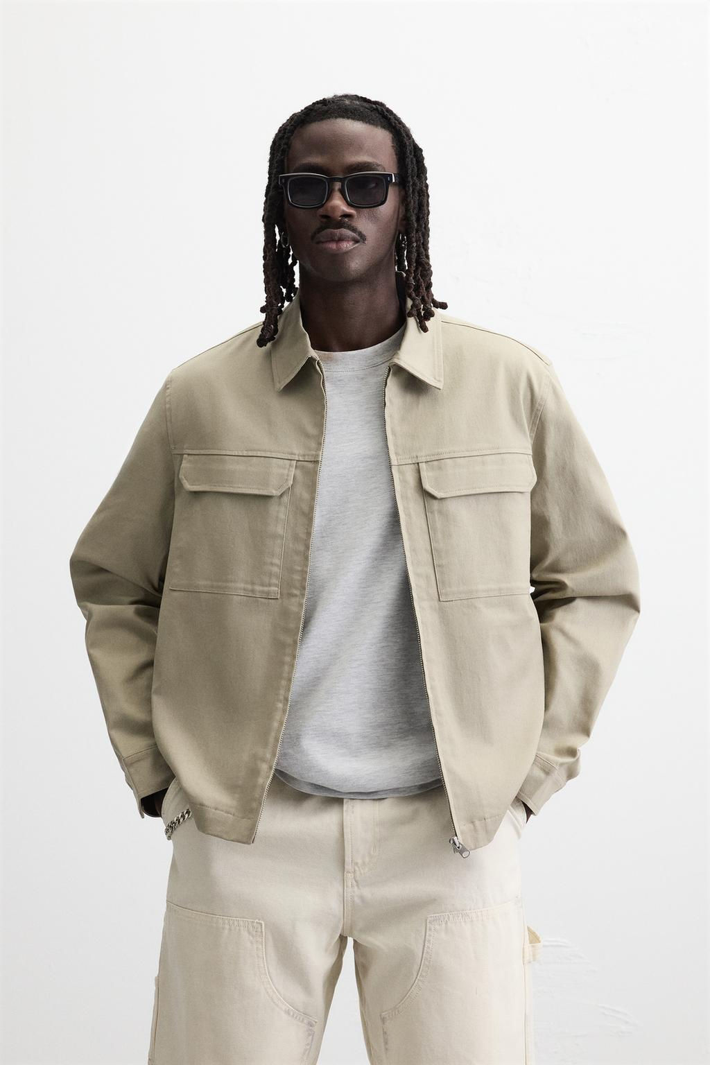 RELAXED FIT ZIP-UP OVERSHIRT - Zara фото 11