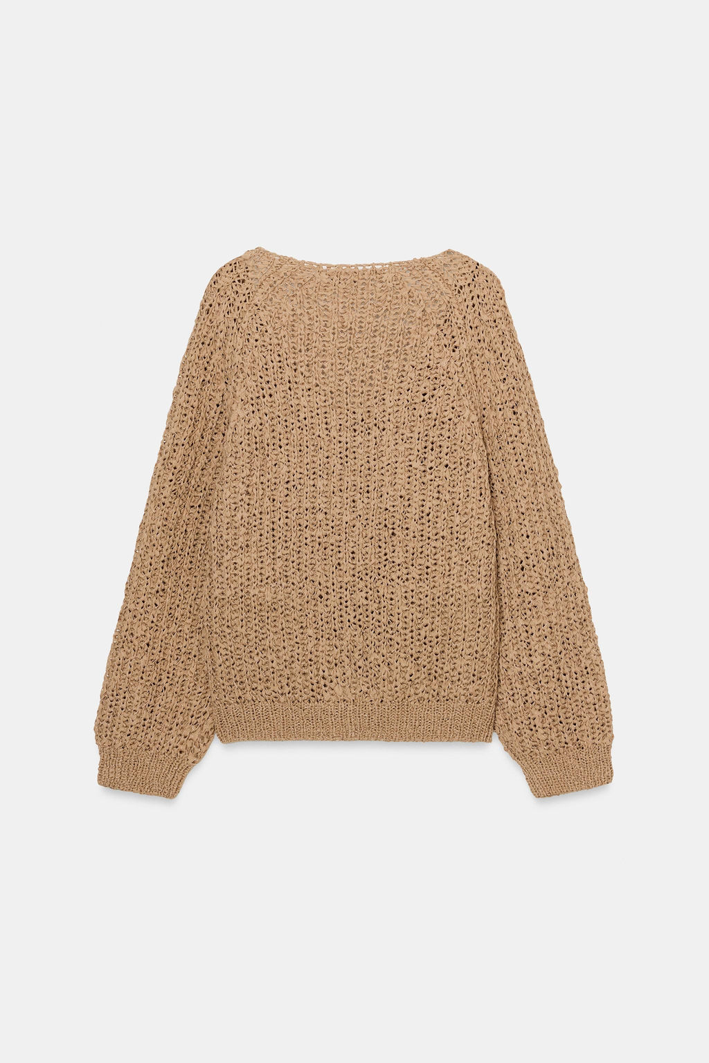 JERSEY PUNTO CINTA ENTRELAZADA / Camel claro - Zara фото 7