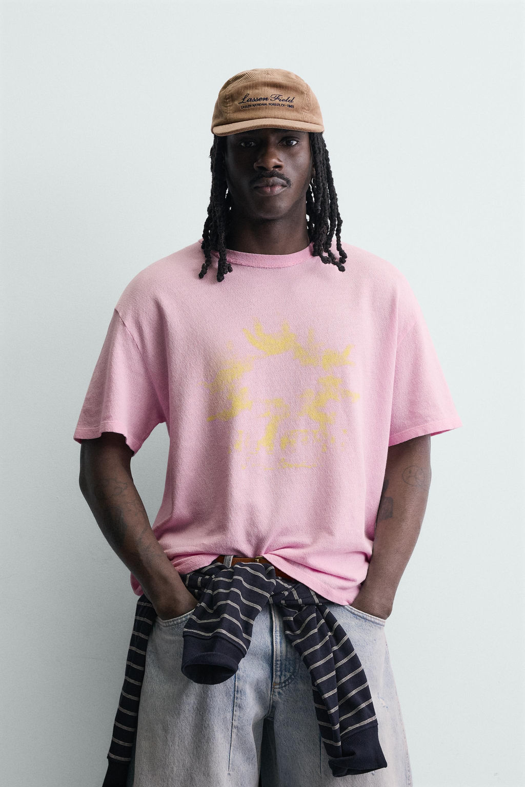 CAMISETA PUNTO ESTAMPADO CONTRASTE / Rosa - Zara фото 2