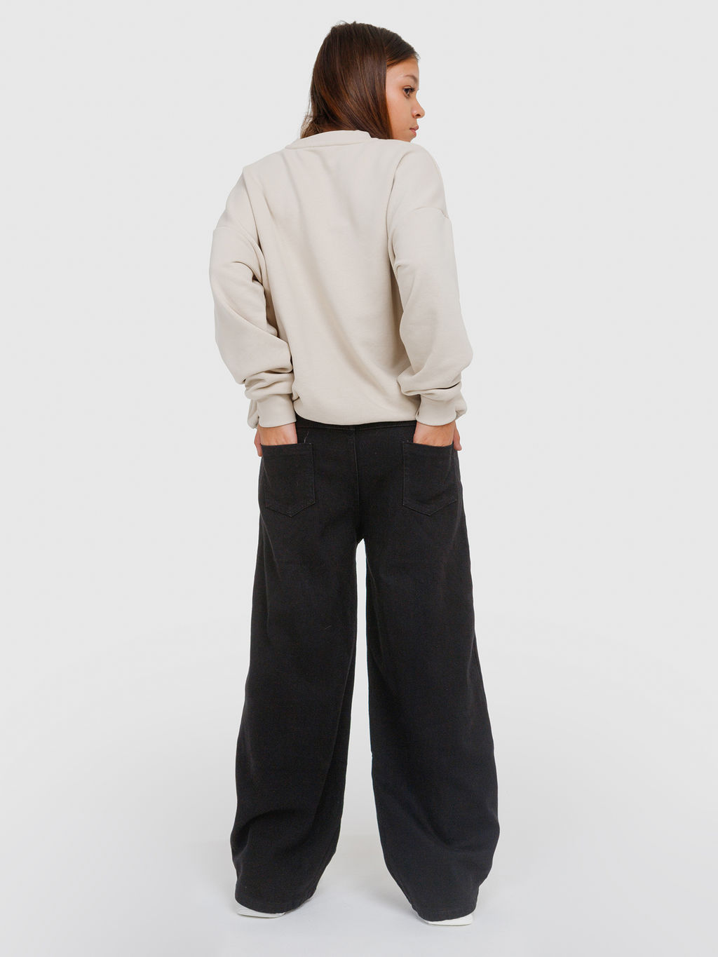 Джинсы-трубы утеплённые для девочек - СИНЯЯ МОДА фото 12