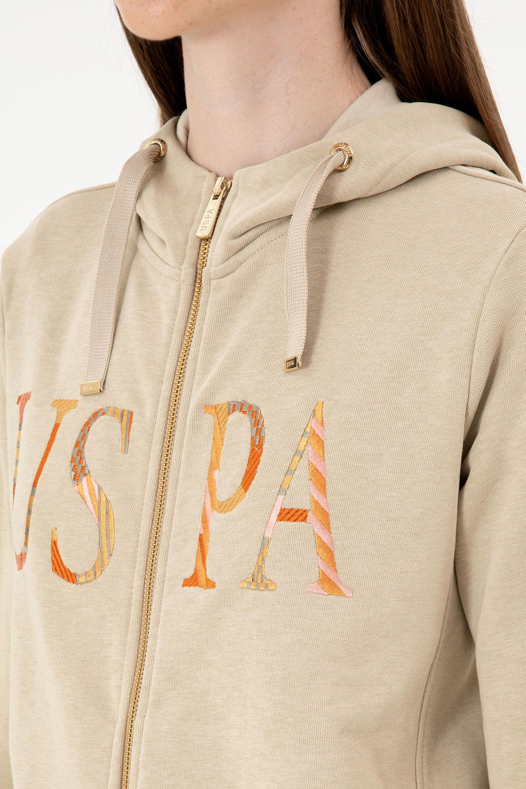 Kad_n A__k Haki Basic Kap__onlu Sweatshirt - U.s. polo assn фото 7